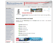 Tablet Screenshot of mietvertrag.eu